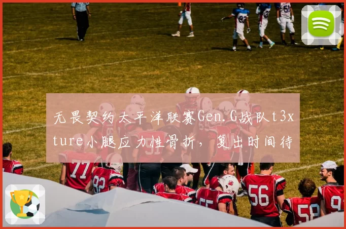 无畏契约太平洋联赛Gen.G战队t3xture小腿应力性骨折,复出时间待定